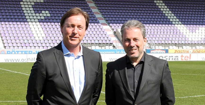 Chefetage VfL Osnabrück: Jürgen Wehlend, Geschäftsführer (re.) und Ralf Sieler, Leiter Vermarktung