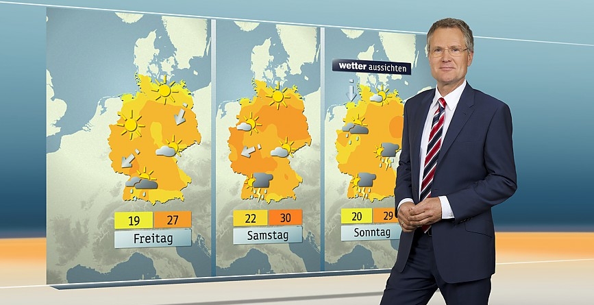 Dr. Gunther Tiersch, Dipl. Meteorologe, verantwortlich f&uuml;r die Wetterredaktion des ZDF
