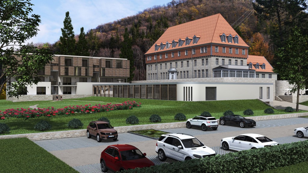 sonnenresort ETTERSHAUS - die denkmalgesch&uuml;tzte Villa von 1910 mit modern gehaltenem Neubau [Quelle: sonnenhotels - Architektenentwurf]