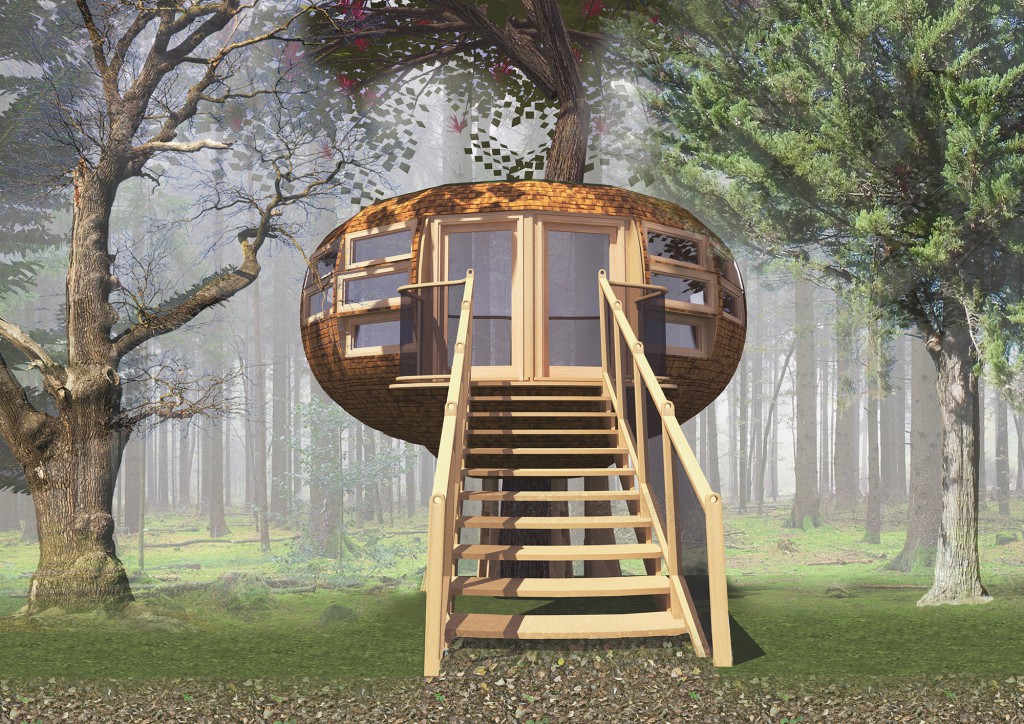 Baumhaus Oktagon - perfekt f&uuml;r Familienurlaub im sonnenresort ETTERSHAUS [Quelle: sonnenhotels - Architektenentwurf]